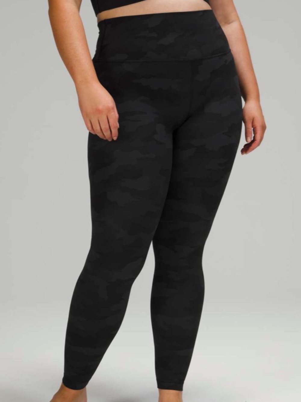Lululemon Align Pant Legging 28" Heritage 365 Camo Deep Coal Multi Grey Black 0
